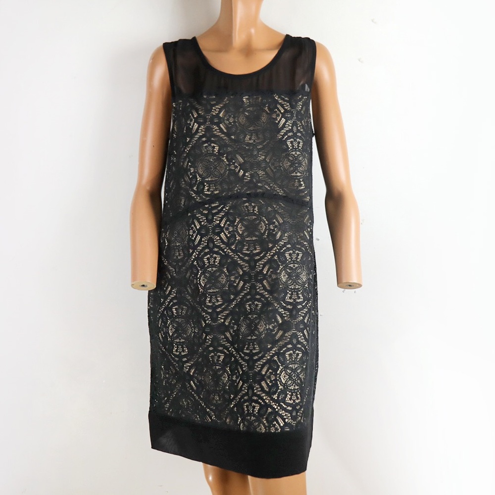⭐️ Marc by Marc Jacobs Black Lace Midi Silk Lace Dress - Picture 1 of 3